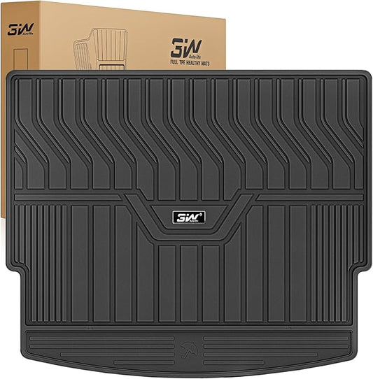 3W Cargo Liner Custom Fit for 2021 2022 2023 2024 2025 Nissan Rogue, TPE All Weather Heavy Duty Rubber Rogue S/SL/SV/Platinum Trunk Mats Car Mats Fit with The Top Position (NOT for Nissan Sport)