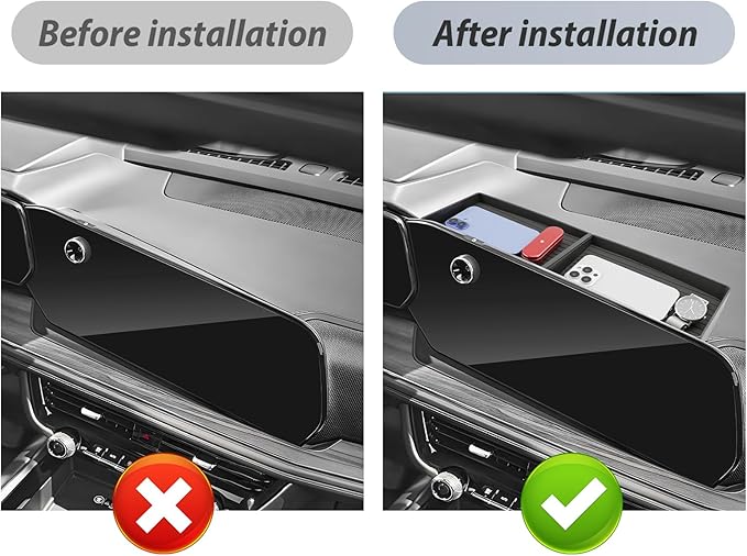 SKTU 2-Pack for 2025 2026 Chevy Tahoe Dashboard Organizer for 2025 2026 Chevrolet Tahoe/Suburban Behind Screen Organizer 2025 2026 Chevy Suburban Dashboard Tray 2025 2026 Chevy Tahoe Accessories Tray