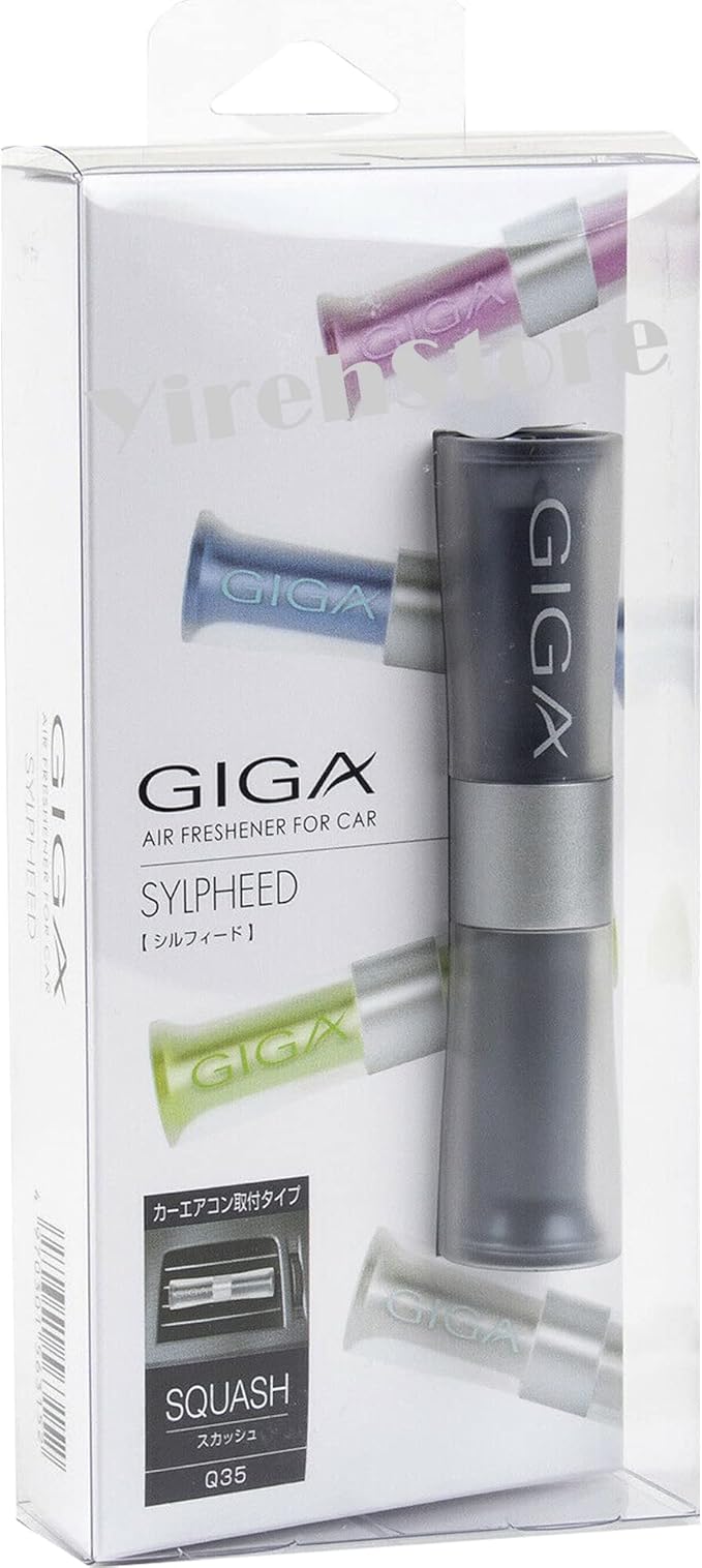 Air Spencer GIGA Clip Sylpheed Car Air Freshener, Premium Quality and Heavy Duty Solid Material Car Freshener, Stylish Design Graceful Color, Eikosha Japan (Squash scent)