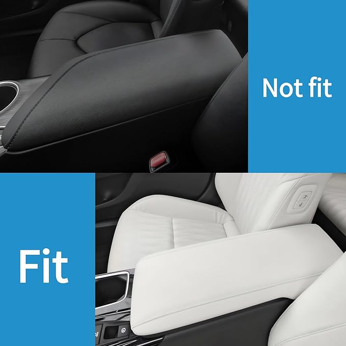 POSAID Center Console Armrest Cover for 2025 Toyota Camry (XSE/XLE/SE/LE) Leather Armrest Cover for 2025 Toyota Camry Accessories, Gray Trim