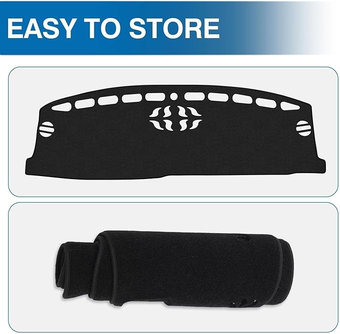 KUST Car Dash Cover for Ford Escape 2020-2023 2024 2025 2026 Left Hand Driving Dashboard Cover Non-Slip Interior Accessories for Ford Escape Custom Fit Dash Mat Sunshade Windshield No Glare Black