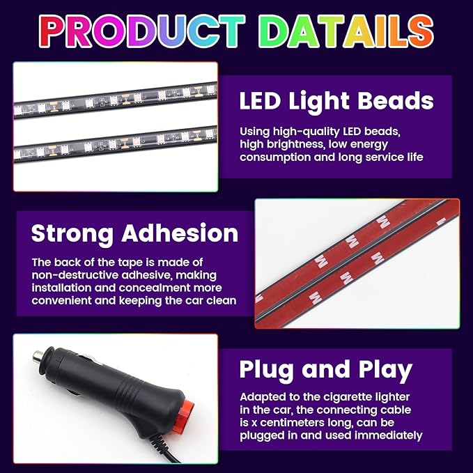 Pink LED Strip Lights 2in1 Light Ambient Light Strip Flexible Color for TV, Home, DIY Interior and Exterior Decoration