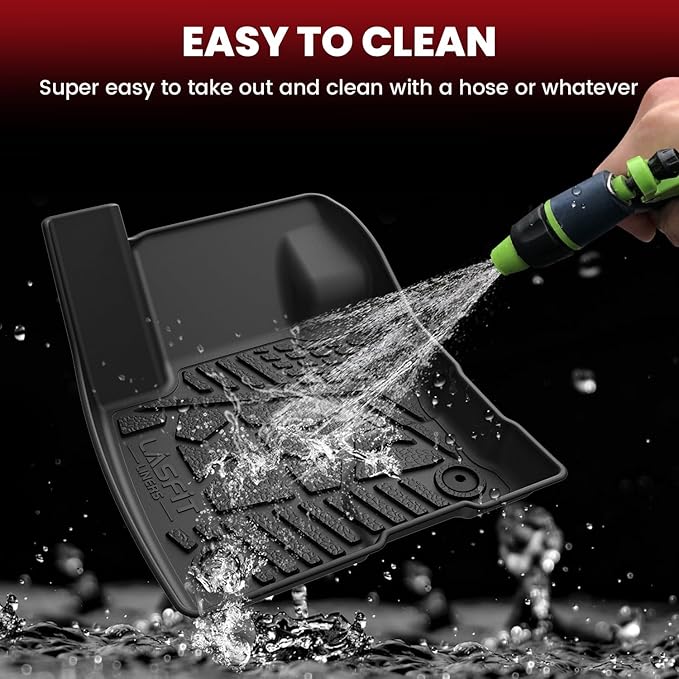 LASFIT Floor Mats for Ford Maverick 2022-2025 2026 (for Gasoline Models Only) All Weather Car Floor Pretoctor TPE Truck Liners for Ford Maverick Gas, 1st & 2nd Row Black