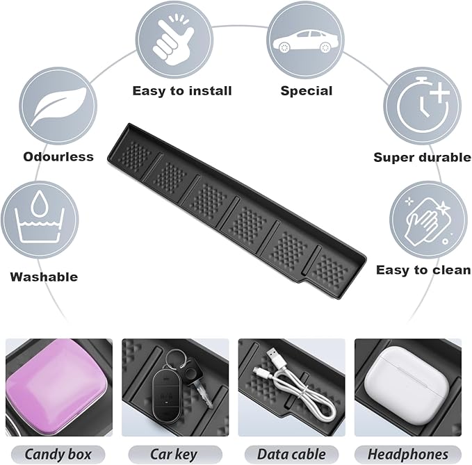 SKTU for 2025 2026 Toyota 4Runner Center Console Organizer for 2025 2026 Toyota 4Runner/ 2024 2025 2026 Tacoma Co-Pilot Console Tray 2025 2026 4Runner Accessories 2025 2026 4Runner Co-Pilot Tray