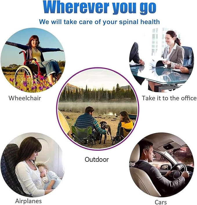 Gel Seat Cushion - 17x17 inch Extra Large Egg Seat Cushion Chair Pads with Non-Slip Cover for Sciatica & Back Pain - Office Chair Car Seat Cushion - Coccyx Cushion for Tailbone Pain