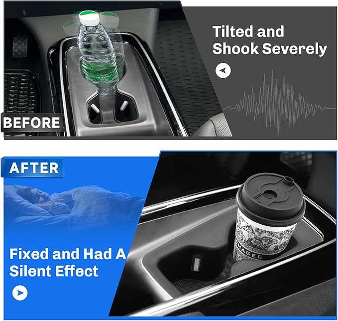 SXCY for 2023-2025 Volkswagen ID.4 Accessories Cup Holder Insert TPE Cup Holder Limiter 2024 2025 VW ID.4 Drink Holder Adapter Non-Slip Drink Stopper Stabilizer