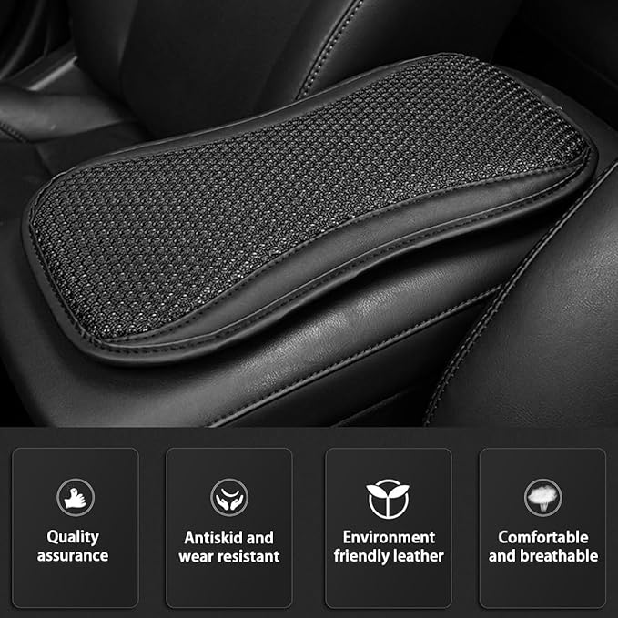 Upgrade Car Console Armrest Pad,Car Armrest Cushion,Premium Material Car Armrest Cover,Universal Car Center Console Pillow,Car Accessories(Black1)
