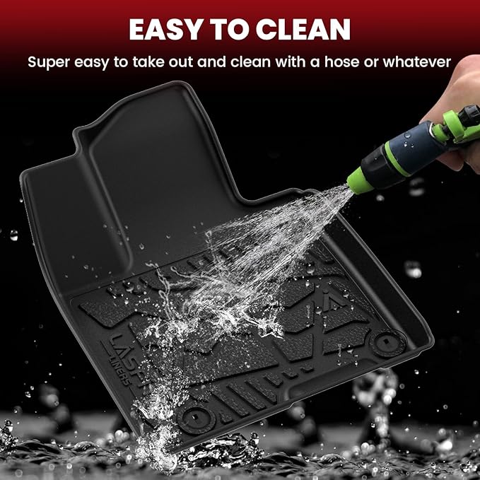 LASFIT Floor Mats for Hyundai Santa Cruz 2026 2025 2024 2023 2022, Custom Fit TPE All Weather Floor Liners 1st & 2nd Row Car Mats Accessoires for Hyundai Santa Cruz 2022-2026, Black