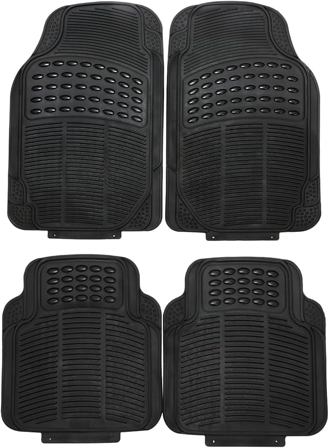 Waterproof Car Mats Full Set, 4-Piece All Weather Floor Mats for Sedan Truck SUV, Durable Heavy Duty Automotive Floor Liners, Ideal for Protecting Your Vehicle Interior from Dirt and Moisture