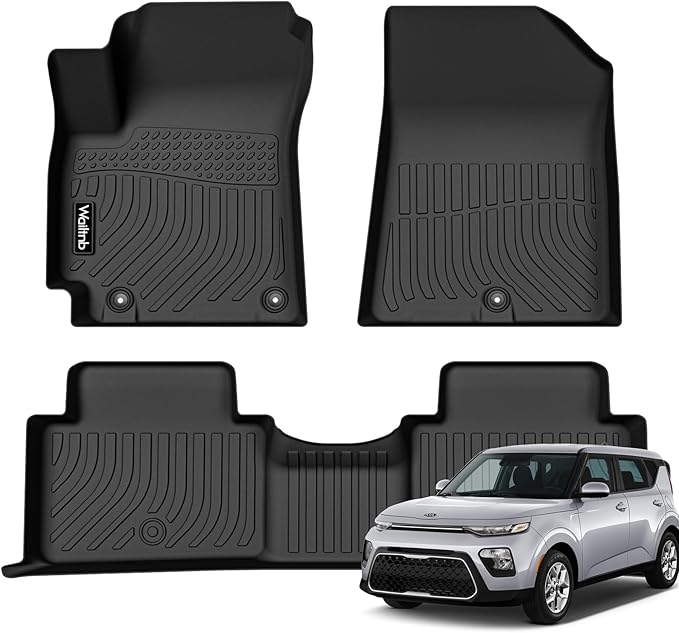 Wailtnb-Floor Mats Custom for Kia Soul 2020-2026 (Not EV) All Weather Waterproof Non-Slip Durable Floor Liners Fits Front& 2nd Row Full Set Accessories