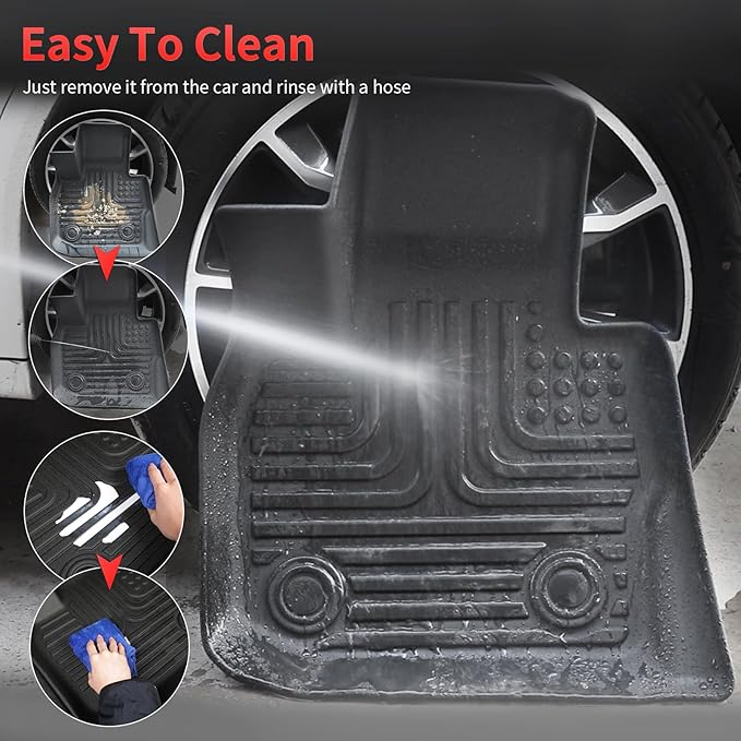 Wayhigh-Floor Mats and Cargo Mat Set Fit for 2025 2026 Nissan Armada/Infiniti QX80 7 Seats (Bucket Seat) All Weather TPE Car Mats Waterproof Heavy Duty Rubber Floor Liners for Armada 2025 Accessories