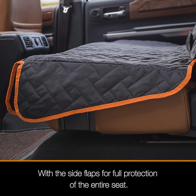 iBuddy Back Seat Cover for Truck, Easy-Install Dog Bench Seat Cover for Trucks Ford F150 F250/Chevrolet Silverado/Ram/GMC Sierra Keep Car Seats Clean & No Scratches Odor Free Pet Pickup Seat Protector