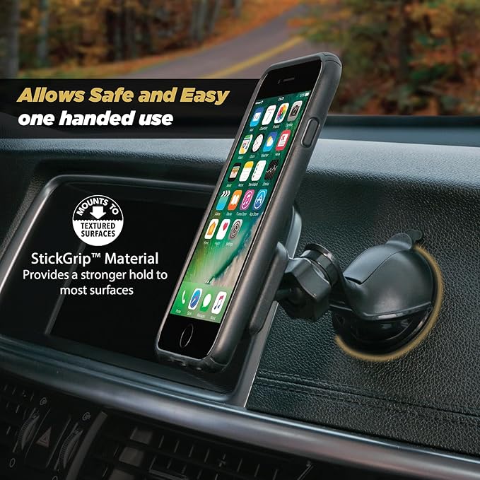 Scosche MAGWSM-10PKFLT MagicMount Magnetic Suction Cup Phone Mount for Car Dashboard or Windshield, 360° Adjustable Magnet Head, Universal Cell Phone Holder for iPhone, Samsung & More (Pack of 10)