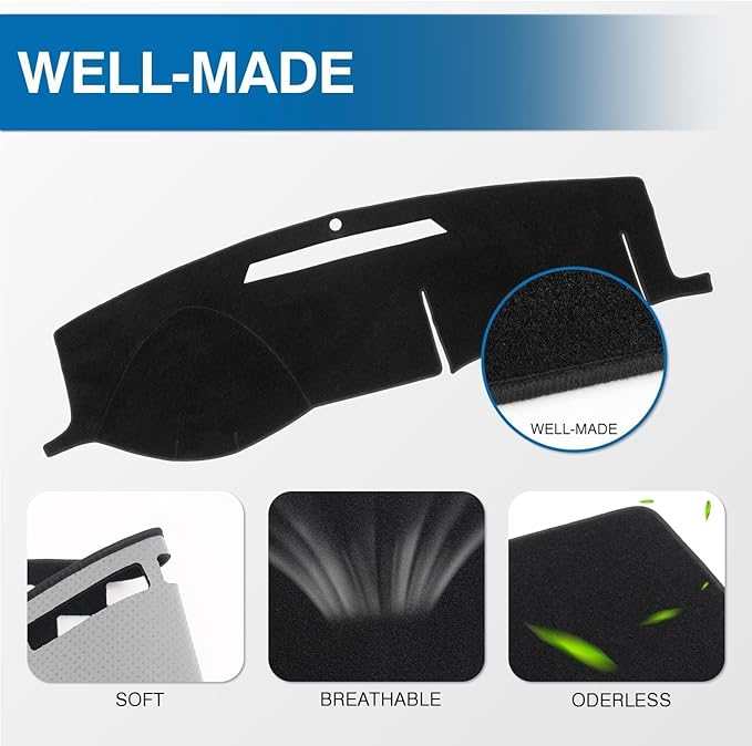 KUST Car Dash Cover for Chevy Chevrolet Impala 2006-2013/Impala Limited 2014-2016 Non-Slip Dashboard Cover Interior Accessories for Impala Custom Fit Dash Mat Sunshade No Glare Black