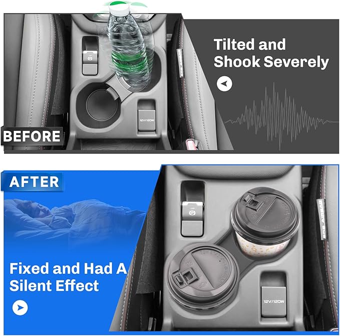 SXCY for 2025 Subaru Forester Cup Holder Insert 2025 Forester Accessories TPE Cup Holder Limiter for 2025 Forester Console Cup Holder Adapter Non-Slip Drink Stopper Drink Stabilizer