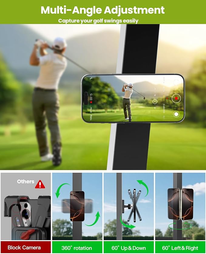 Stocking Stuffers Gifts for Men Dad Him, Magnetic Golf Cart Phone Holder, 360° Rotation Golf Accessories for Mens Gifts, Mens Stocking Stuffers 2025, White Elephant Gifts for Grandpa Papa Husband