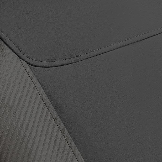 Flying Banner car seat Covers Protects Water Proof Faux Leather Carbon Fiber Fronts Gray Gray