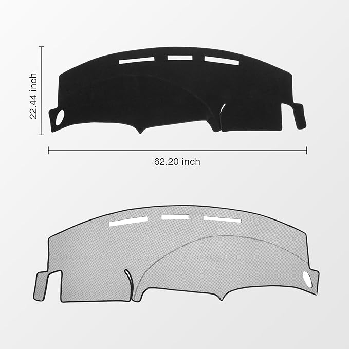 KUST Car Dash Cover for Ford F150 F-150 1997 1998 1999 2001 2002 2003/Ford Expedition 1997-2002 Polyester Dashboard Cover Non-Slip Interior Accessories for F150 Custom Fit Dash Mat Black