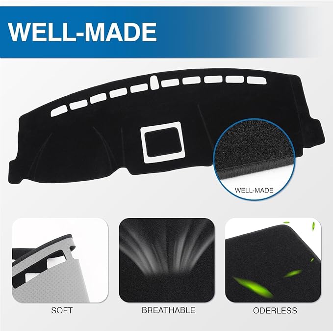 KUST Car Dash Cover for Ford Expedition 2018-2021 (Only fits 4.3-inch Touch Screen Dashboard. Not fits 12-inch/15.5-inch Touch Screen Dashboard) Dashboard Cover Non-Slip Accessories for Expedition