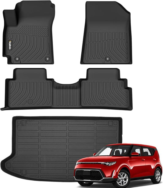 Wailtnb-for Kia Soul 2020-2025 2026 (Not EV) Floor Mat Cargo Liner All Weather Floor Liner Car Mat for Kia Soul Custom Fit Automotive Full Set Accessories 2025
