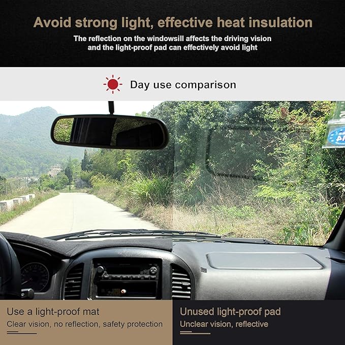 SPEEDWOW Dashboard Dash Board Cover Mat Carpet Compatible with Sorento 2016-2020 Dashboard Mat Covers Internal Accessories Black