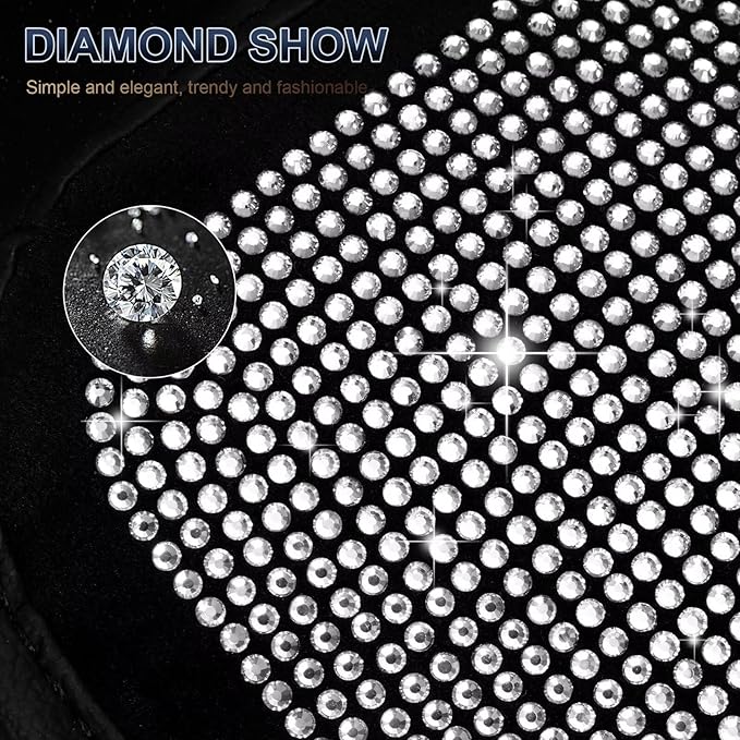 YORKNEIC Bling Center Console Cover Fit for Ford Expedition: Armrest Cover with 2 Storage Pockets, Crystal Rhinestone Car Arm Rest Cover Pad Design for Protection(Silver Diamond)