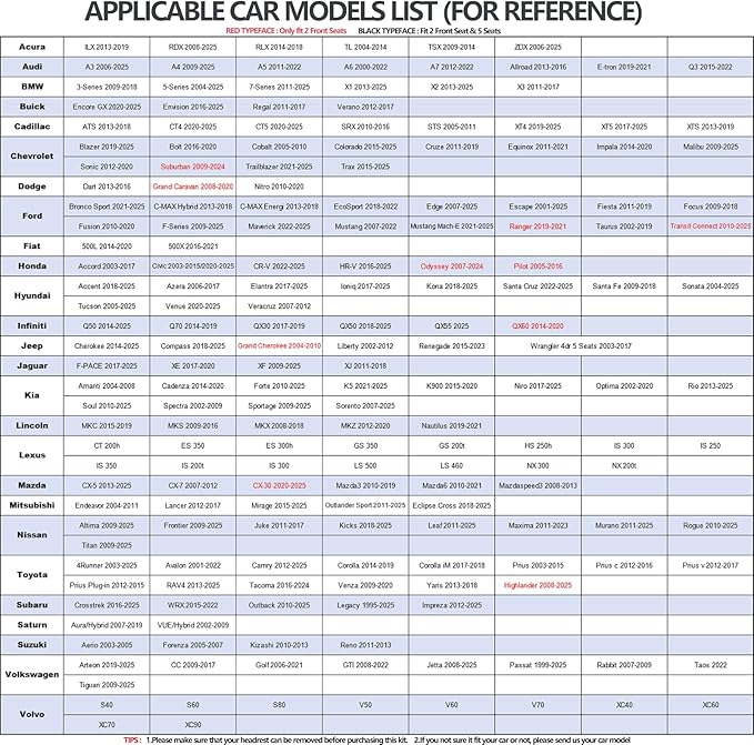 TTX LIGHTING Seat Covers Full Set 5 Seats Faux Leather Waterproof Car Seat Covers Breathable with Anti-Slip Universal Fit for Most Cars SUV Trucks (5 Seats, Black&Beige)