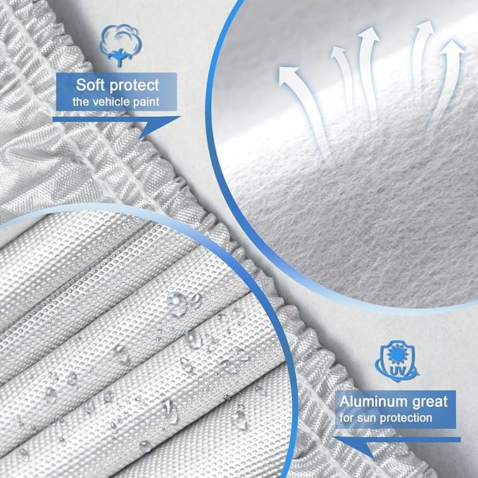 [2025 Upgrade] Car Cover Custom Fit for BMW 3 Series 320i 325i 328i 330i 335i Sedan (2013-2025), Waterproof All Weather for Automobiles Full Exterior Cover Rain Sun Snow UV Protector.