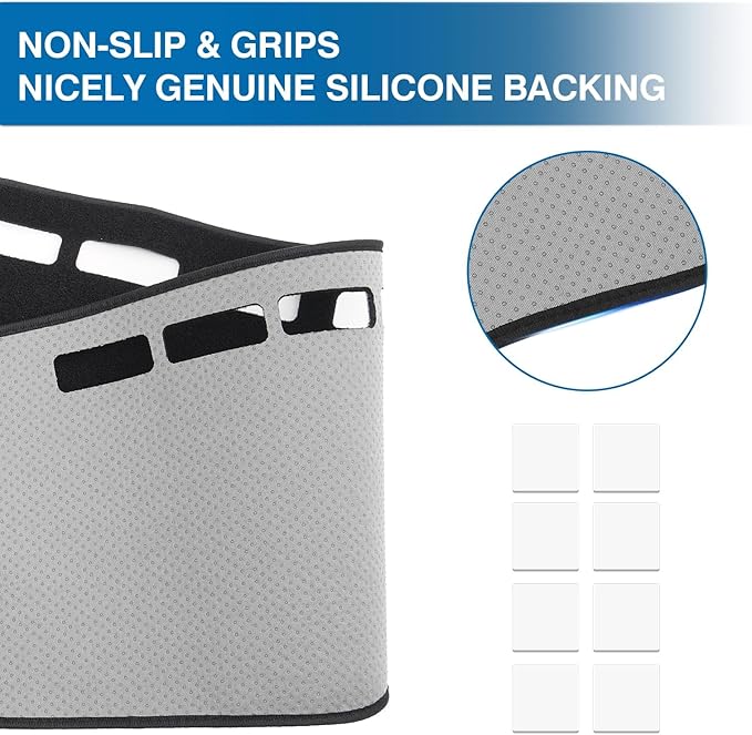 KUST Car Dash Cover for Hyundai Kona 2024 2025 2026 Polyester Dashboard Cover Non-Slip Interior Accessories for Hyundai Kona Custom Fit Dash Mat Sunshade Windshield No Glare Black