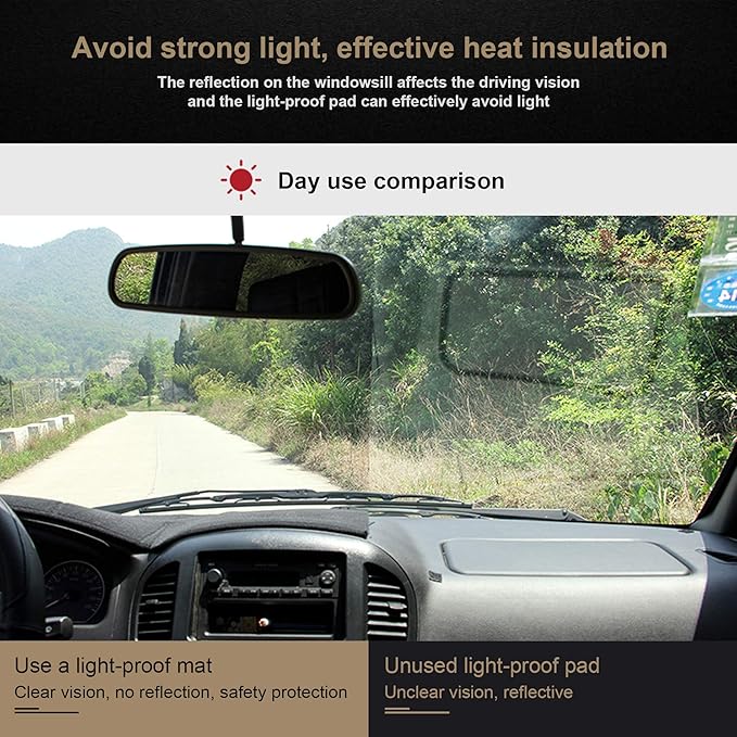 SPEEDWOW Dashboard Dash Board Cover Mat Carpet Compatible with Toyota Tacoma 2005-2015