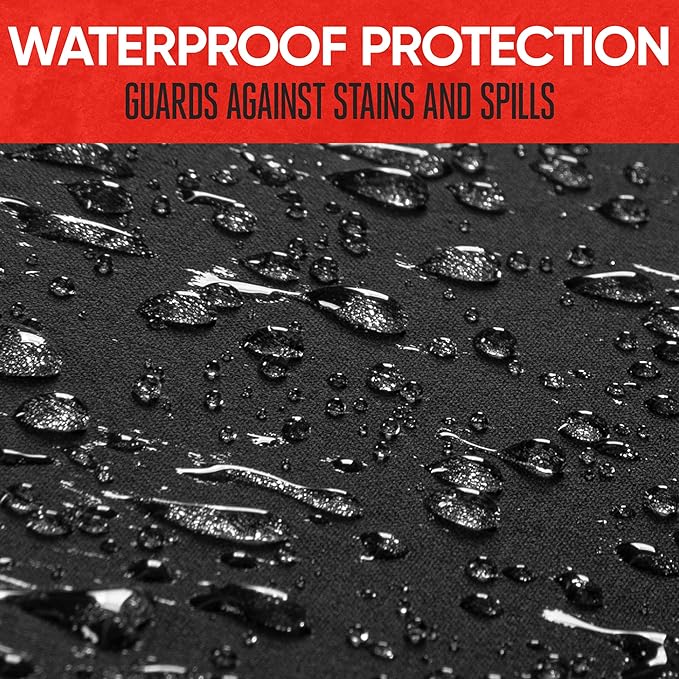 Motor Trend Beige Waterproof Seat Covers for Front Seats – Premium Neoprene Car Seat Covers, Car Seat Protectors with Removable Headrest, Interior Covers for Auto, Truck, Van, SUV Seat Protection