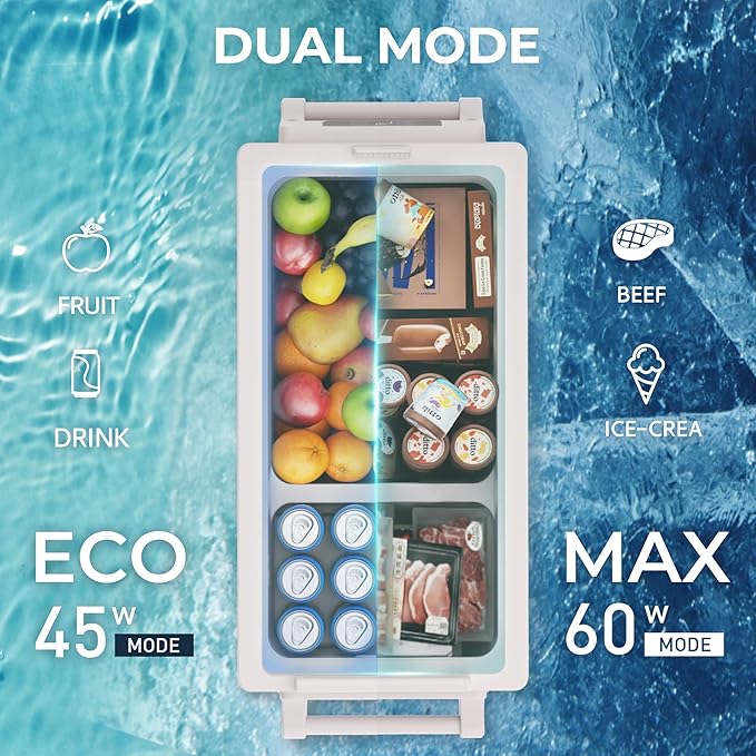 EUHOMY 12 Volt Refrigerator, 47QT Electric Cooler, 12V Fridge APP Control, 12V Cooler -4℉~68℉, Portable Freezer 12/24V DC 110-240V AC for Camping, Travel, Truck, Home