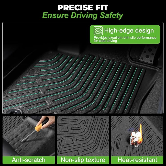 Floor Mats & Cargo Liner Set Custom Fit for 2019-2025 Mazda 3 (Only Sedan) All Weather Protection for Car Mats Anti-Slip TPE Odorless Floor Liners Mazda 3 Accessories Waterproof Trunk Mat