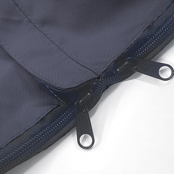 SavvyCraft Waterproof Boat Steering Wheel Covers, Heavy Duty Solution-Dyed 600D Fade-Resistant UV Protection Sailboat Yacht Marine Steering Wheel Protector Case, Vecro and Zipper Closure Black 48"