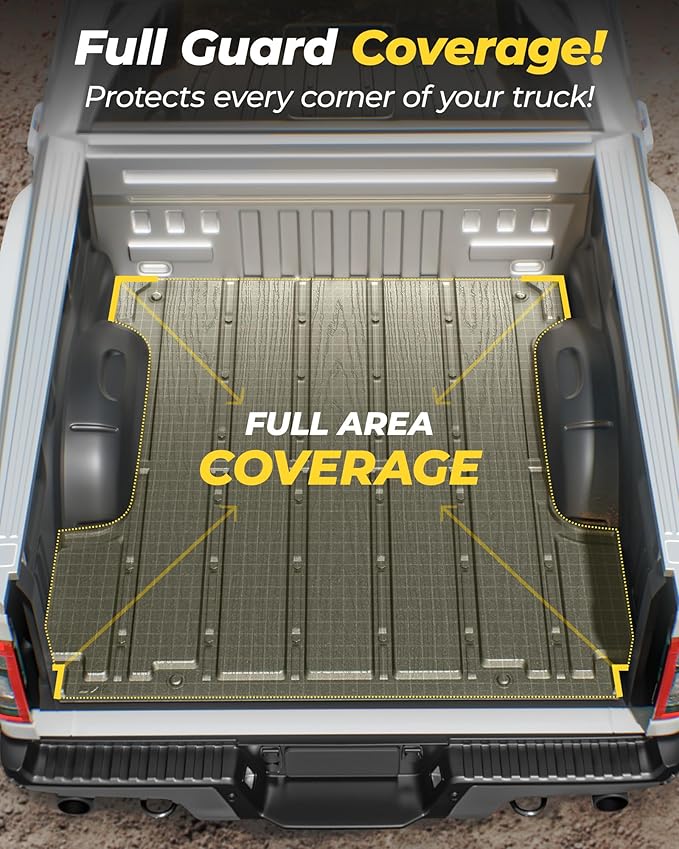 3W Bed Mat for Ford F-150 (5.5FT) 2015-2024 2025 Truck Bed (Include F150 Lightning 2024 2023 2022) All Weather Protector TPE Car Bed Liner Accessories Black