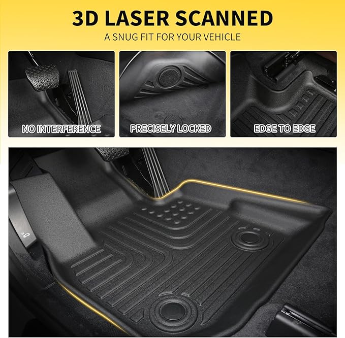 for Toyota Prius & Prius Prime Floor Mats 2023 2024 2025, TPE Automotive All Weather Custom Car Floor Mats Cargo Liner Full Set for Toyota Prius & Prius Prime 2023-2025 Accessories