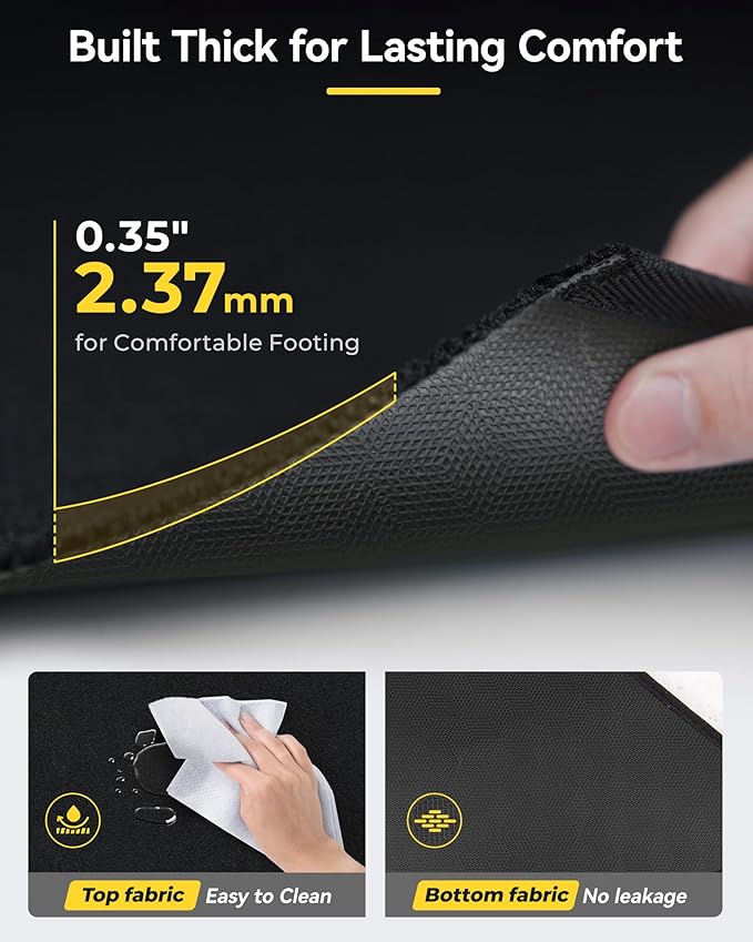 3W Floor Mats(with Carpet) & Cargo Liner Fit for Honda CR-V 2023 2024 2025 2026 TPE All Weather Waterproof Custom Fit Automotive Floor Liners and Carpet for Honda CRV(Include Hybrid)