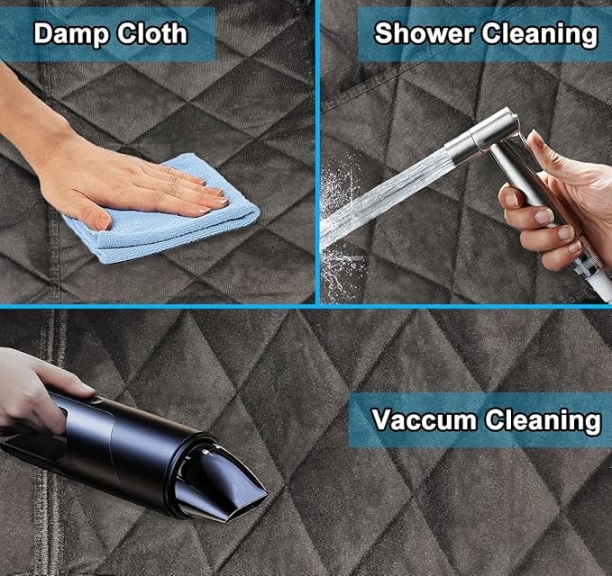 AsFrost Dog Seat Cover Cars Trucks SUVs, Thick 600D Heavy Duty Pets Car Seat Cover, Waterproof & Wear-Resistant Durable Nonslip Backing & Hammock Convertible, Black, 2 Pack