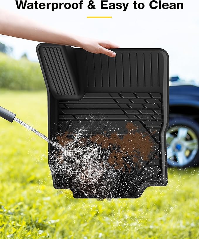 3W 2018-2023 2024 Chevy Equinox Floor Mats/GMC Terrain Floor Mats, TPE All Weather Custom Fit for Chevrolet Equinox/GMC Terrain Denali Accessories 1st and 2nd Row Full Set Car mats