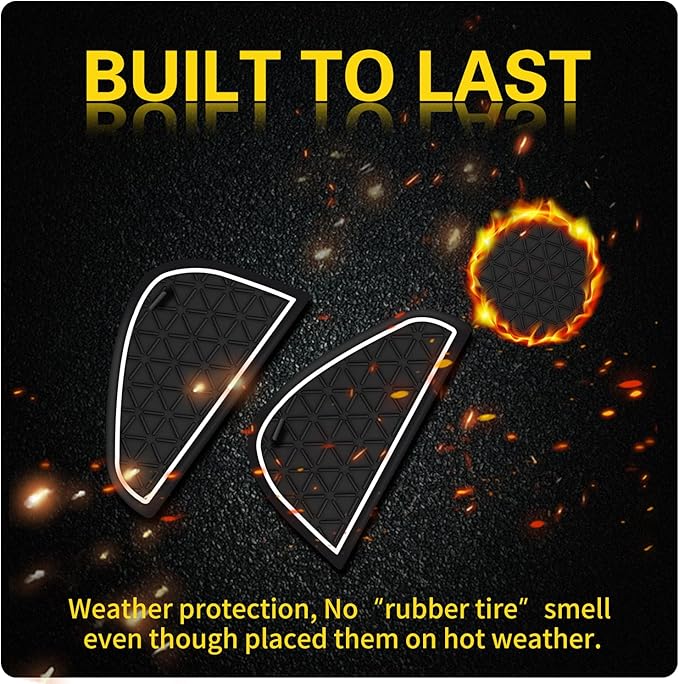 Premium Liner Mat Accessories Compatible with Toyota RAV4 2019-2024 and 2021-2024 RAV4 Prime, Custom Fit Cup Holder, Door Pocket and Center Console Inserts (White Trim, 14-PCS)