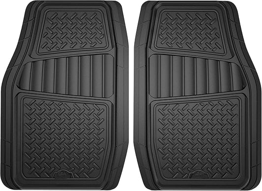 Armor All 2-Piece Truck Floor Mats, Heavy-Duty All-Weather Mats for Trucks — Black
