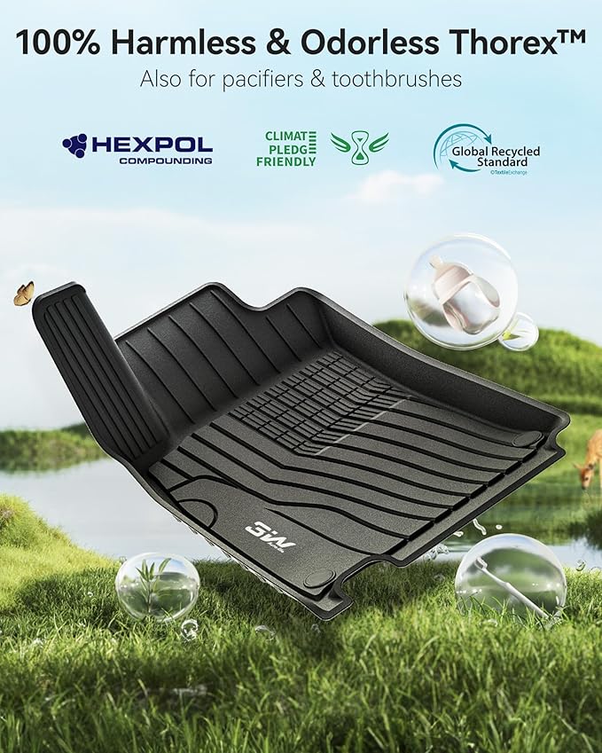 3W Floor Mats for Mercedes Benz CLA 250(2020-2026) / GLA 250(2021-2026), TPE All Weather Custom Fit Floor Liner for Benz CLA GLA, TPE All-Weather Custom Fit Car Liners