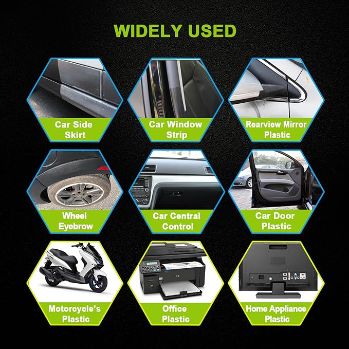 FOLLOWIN Plastic Restorer for Cars - Black Trim Restorer & Ceramic Coating, Resists Water, UV Rays, Dirt, Not a Dressing, Hydrophobic Protection, Highly Concentrated Formula,30ml