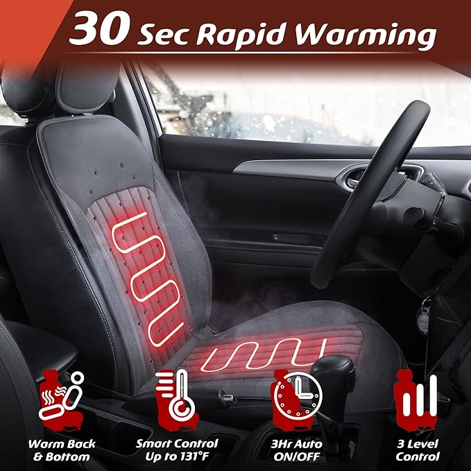 2025 Upgraded Design Comfortable Seat Cover, Universal Seat Cushion for Winter, Fashion Grey