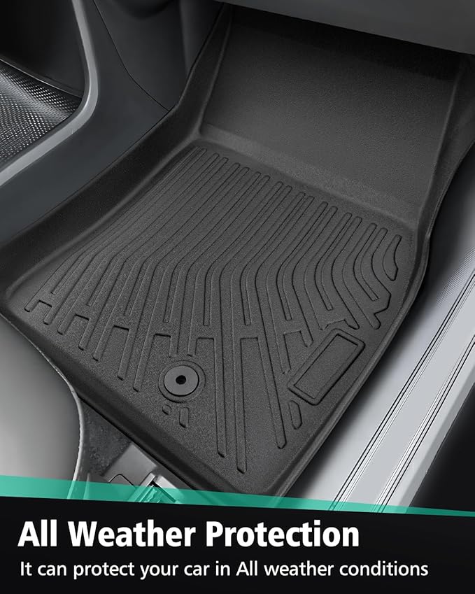 DiffCar® for Ford Mustang Mach E Floor Mats 2025 2024 2023 2022 2021 (NOT for Ford Mustang), All Weather Custom Fit for Mustang Mach E Accessories (Trunk Base Upper Only), TPE Car Rubber Mats for Car