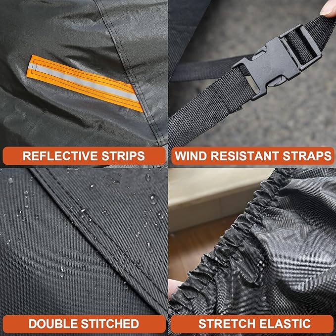 Kayme 7 Layers Car Cover Waterproof All Weather for Automobiles, Outdoor Full Coupe Cover Rain Sun UV Protection, Universal Fit for Ford Mustang, Chevy Camaro, Jaguar XK, XKR, Etc. (186-193 inch)