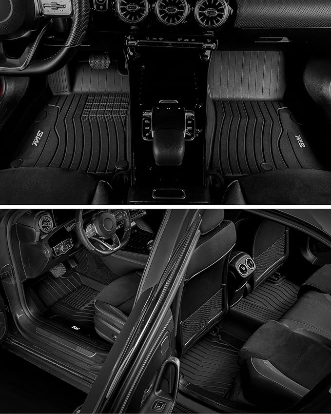 3W Floor Mats for Mercedes Benz CLA 250(2020-2026) / GLA 250(2021-2026), TPE All Weather Custom Fit Floor Liner for Benz CLA GLA, TPE All-Weather Custom Fit Car Liners
