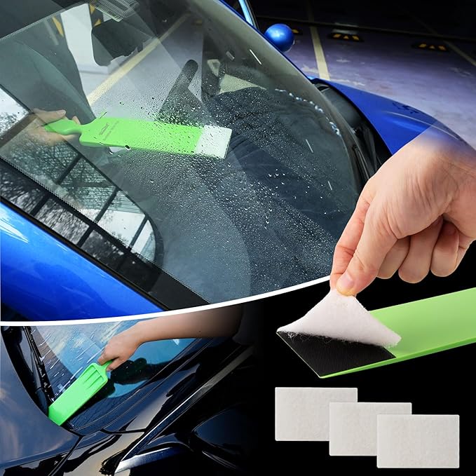 NEWISHTOOL Car Tint Kit Window Tinting Tools for Windshield/Rear Glass Film Install and Clean - Includes Bulldozer Squeegee, Felt Squeegee, Window Scraper, Small PPF, Utility Knife, Vinyl Wrap Cutter
