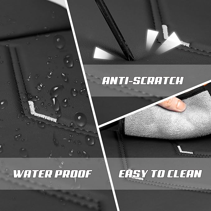 Car Seat Covers Fit for Toyota Camry 2000-2025, Stylish Sport Seat Covers, Waterproof Wear-Resistant Premium Nappa Leather Car Seat Cover.(Full Set/Black White)