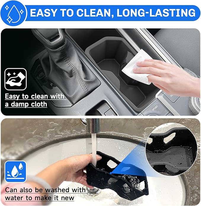 SXCY 2PCS for 2024 2025 2026 Toyota Grand Highlander Accessories Cup Holder Insert Silicone Cup Holder Limiter for 2026 Toyota Grand Highlander Drink Holder Adapter Non-Slip Drink Stopper Stabilizer